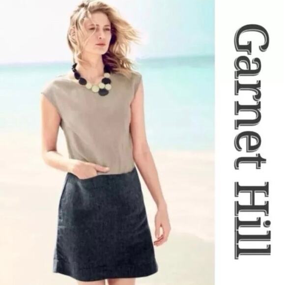 Garnet Hill White Sheath Mini Dress Resort Wear - Picture 1 of 12